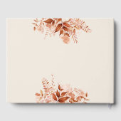 Rustieke bloemletter Herfst Baby Shower Gastenboek (Achterkant)