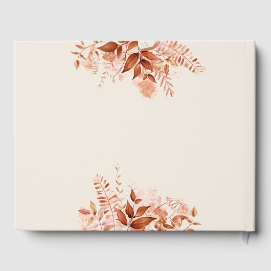 Rustieke bloemletter Herfst Baby Shower Gastenboek (Achterkant)