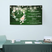 Rustieke bloemlichten 50ste verjaardag welkom spandoek (Beurs)