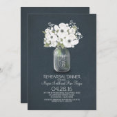 Rustieke Bloemmetselaar Jar repetitie diner Kaart (Voorkant / Achterkant)