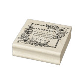 Rustieke bloemnaam & retouradres Classic Rubberstempel (Stempel)