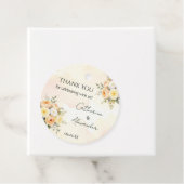 Rustieke Bloemperzik Rozen bruiloft Dank u Bedankjes Labels (In situ)