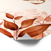 Rustieke bloemrijke letter Herfst babyshower welko Poster (Hoek)