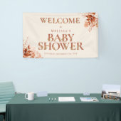 Rustieke bloemrijke letter herfst babyshower welko spandoek (Beurs)
