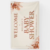 Rustieke bloemrijke letter herfst babyshower welko spandoek (Verticaal)