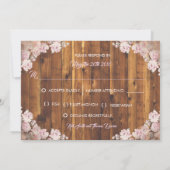 Rustieke bloemslingerende lichtslingers houten RSV Kaart (Achterkant)