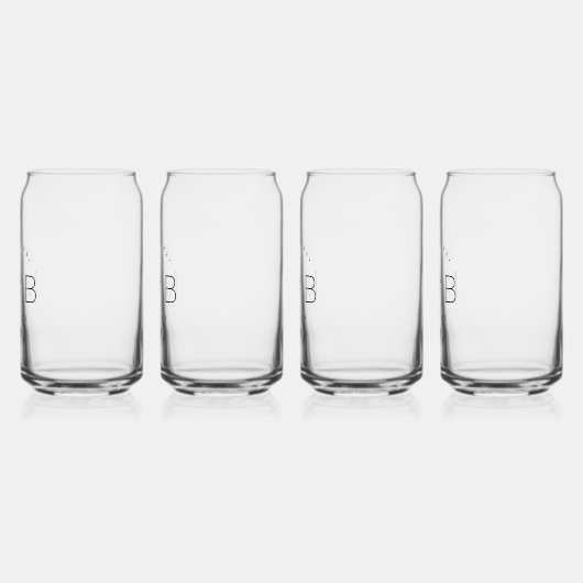 Rustieke bloemstengel bruiloft monogram blikvorm glas (Links)