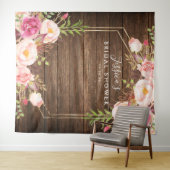 Rustieke bloemstuk bruidsshower achtergrond wandkleed (In Situ (horizontaal))