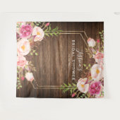 Rustieke bloemstuk bruidsshower achtergrond wandkleed (Voorkant (horizontaal))