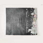 Rustieke bloemstuk bruidsshower fotohokje achtergr wandkleed (Voorkant (horizontaal))