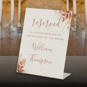 Rustieke bloemstuk gereserveerd voor vader-moeder- reclamebord met voetstuk