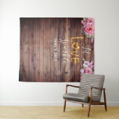 Rustieke bloemstuk Laat liefde stralen Trouwachter Wandkleed (In Situ (horizontaal))