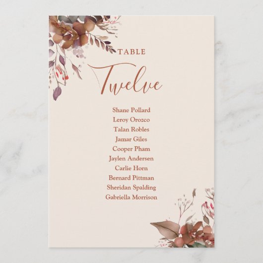 Rustieke Bloemstuk Tafelnummer (Voorkant)