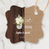 Rustieke bloemstukken jute oude schuur I DO Barbec Bedankjes Labels (Achterkant)