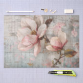 Rustieke bloesem op hout Decoupage Tissuepapier (Craft)