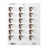 Rustieke Bloesems | Terracotta en Marsala Rood Adr Etiket (Full Sheet)