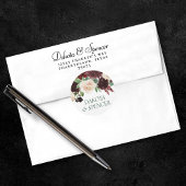 Rustieke Bloesems | Terracotta en Marsala Rood Cus Ronde Sticker