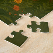 Rustieke Blokhut Idyllisch Boslandschap Puzzel (Zijkant)