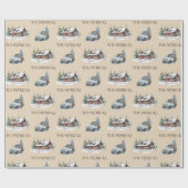 Rustieke blokhut in de bergen inpakpapier (Vlak)