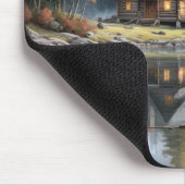 Rustieke blokhut in de bergen muismat (Hoek)