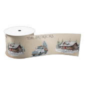 Rustieke blokhut in de bergen satijnen lint (Spoel)