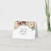 Rustieke Bloom Bloemen Herfst Bruiloft Dank u Bedankkaart (Voorkant)