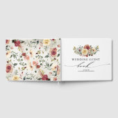 Rustieke Bloom Bloemen Herfst Elegante bruiloft Gastenboek (Volledig)