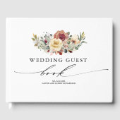 Rustieke Bloom Bloemen Herfst Elegante bruiloft Gastenboek (Voorkant)