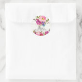 Rustieke Bloom Floral Baby shower Envelope Seal Ronde Sticker (Tas)