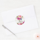 Rustieke Bloom Floral Baby shower Envelope Seal Ronde Sticker (Envelop)