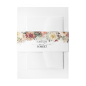 Rustieke Bloom Herfst Bloemen en groen Bruiloft Uitnodigingen Wikkel (Voorkant Voorbeeld)