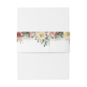 Rustieke Bloom Herfst Bloemen en groen Bruiloft Uitnodigingen Wikkel (Achterkant Voorbeeld)