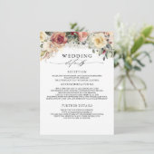 Rustieke Bloom herfst bruiloft informatie gast Informatiekaartje (Staand voorkant)