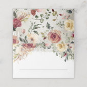 Rustieke Bloom herfst bruiloft Plaatskaartje (Buitenkant ongevouwen)