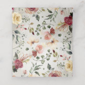 Rustieke Bloom herfst bruiloft Plaatskaartje (Binnenkant ongevouwen)