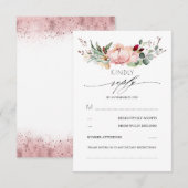 Rustieke Bloom herfst bruiloft RSVP Kaartje (Voorkant / Achterkant)