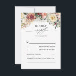 Rustieke Bloom Herfst geïnspireerd mooie bruiloft RSVP Kaartje<br><div class="desc">Rustieke bloei bruiloft antwoord kaarten</div>