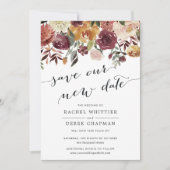 Rustieke Bloom "Save Our New Date" Bruiloft Kaart (Voorkant)