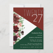 Rustieke Blooms | Colorblock Terracotta en Marsala Kaart (Voorkant)