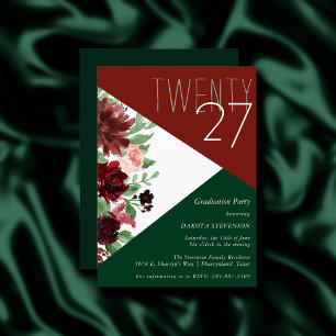 Rustieke Blooms Colorblock Terracotta en Marsala Kaart