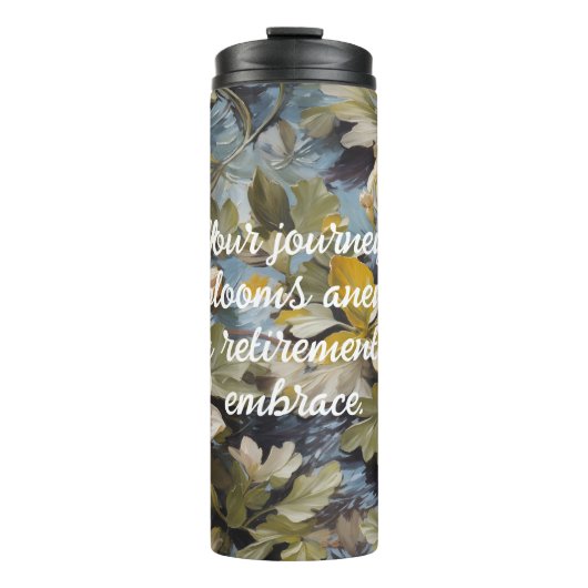 Rustieke Blooms Custom Retirement Gifts voor Haar Thermosbeker (Voorkant)