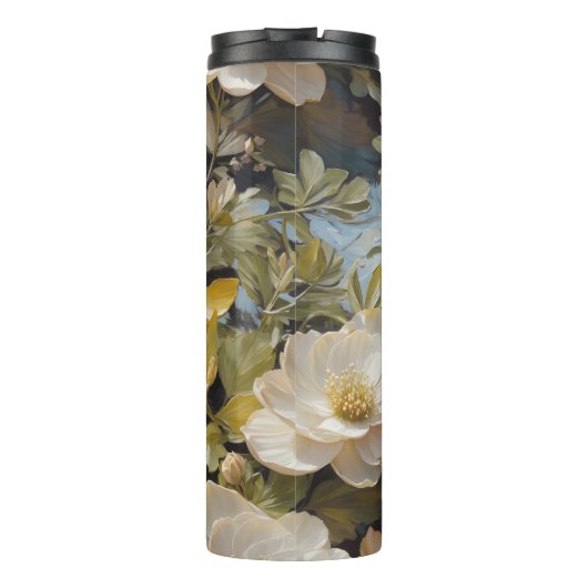 Rustieke Blooms Custom Retirement Gifts voor Haar Thermosbeker (Achterkant)