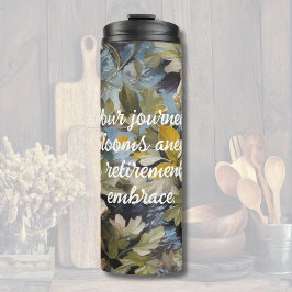 Rustieke Blooms Custom Retirement Gifts voor Haar Thermosbeker