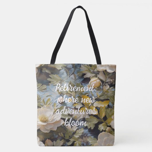 Rustieke Blooms Custom Retirement Gifts voor Haar Tote Bag (Voorkant)
