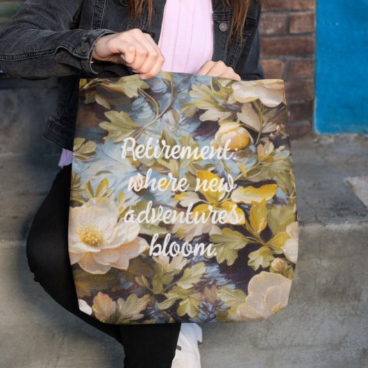 Rustieke Blooms Custom Retirement Gifts voor Haar Tote Bag