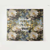 Rustieke Blooms Custom Retirement Gifts voor Haar Wandkleed (Voorkant (horizontaal))