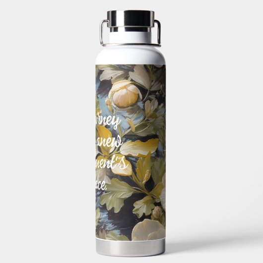 Rustieke Blooms Custom Retirement Gifts voor Haar Waterfles (Achterkant)