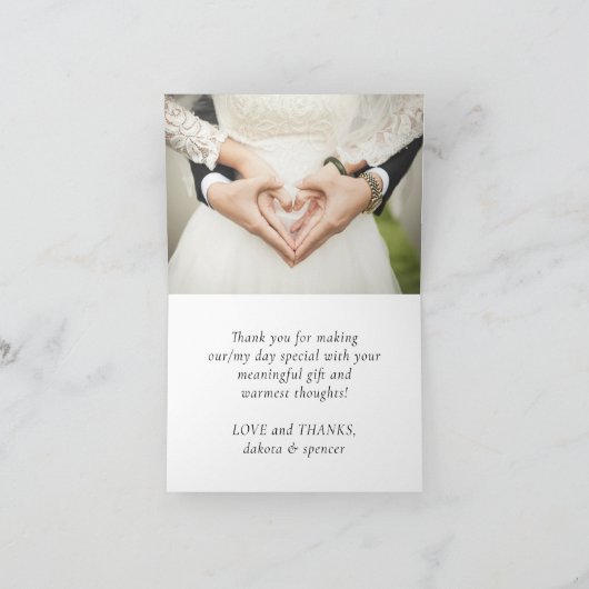 Rustieke Blooms | Terracotta en Marsala Foto Bedankkaart (Binnen)