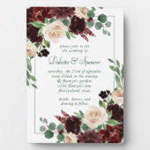 Rustieke Blooms | Terracotta en Marsala Keepsake Fotoplaat (voorkant)