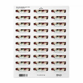 Rustieke Blooms | Terracotta en Marsala Red Adres Etiket (Full Sheet)